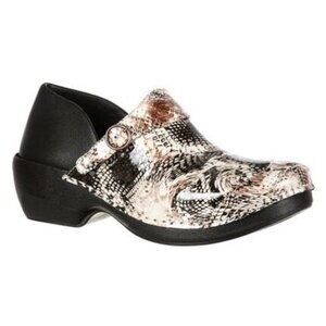 Rocky 4Eur Sole Serpentine Leather Convertible Clog 3 In 1 Womens 7 - 7.5